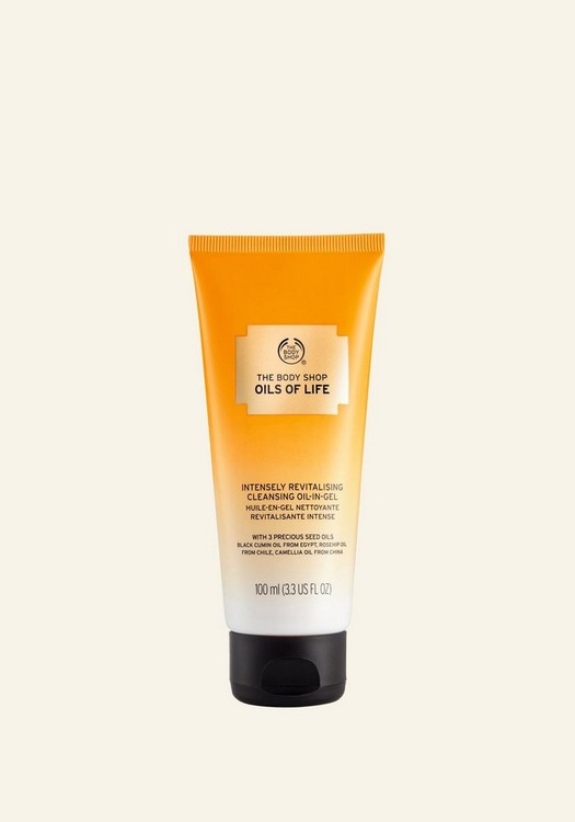 Huile-en-Gel Nettoyante Intensément Revitalisante The body shop prendre soin peau hiver