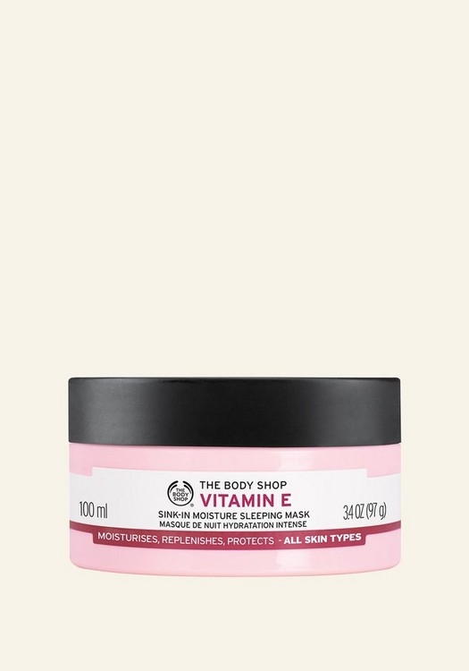 Masque de Nuit Hydratation Intense Vitamine E The body shop prendre soin peau hiver