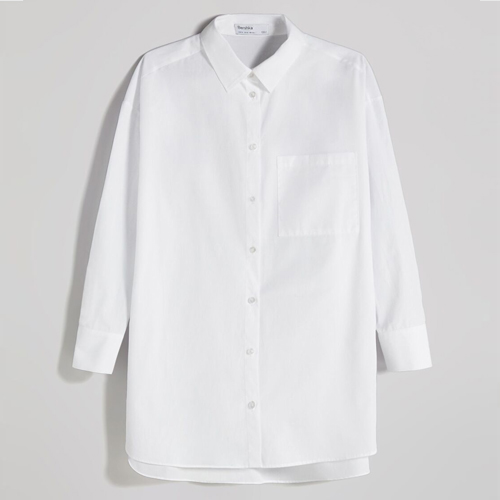 camisa blanca oversize mujer estilo masculino