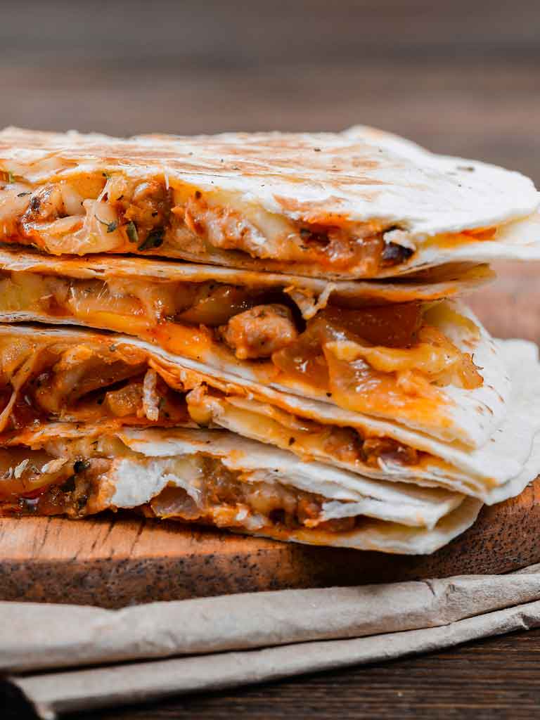 recettes faciles quesadillas au poulet et mozarella