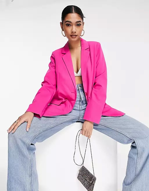 Blazer asos rose fuchsia couleurs tendance printemps 2022