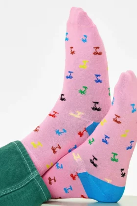 happy socks flamant rose