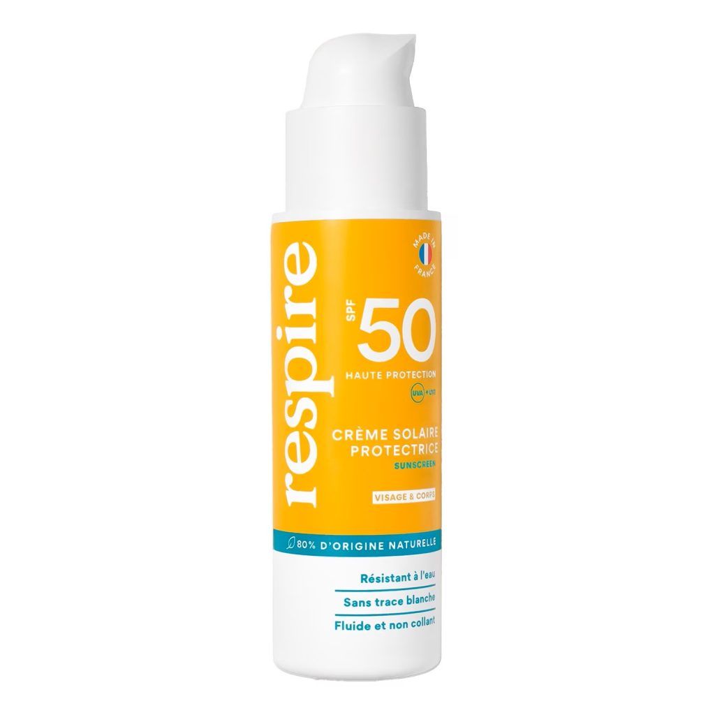 Crème solaire bio respire