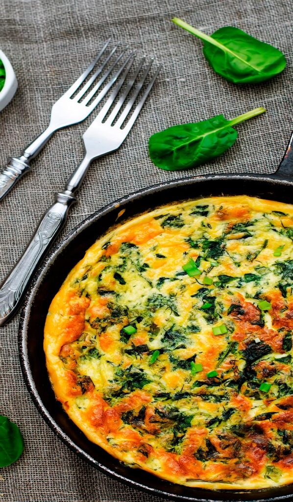 frittata de verduras de primavera recetas de primavera rápidas y fáciles