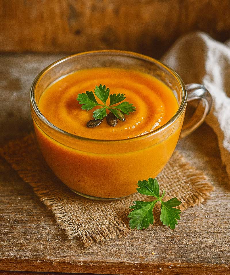 Recetas antihinchazón crema de calabaza potimarrón